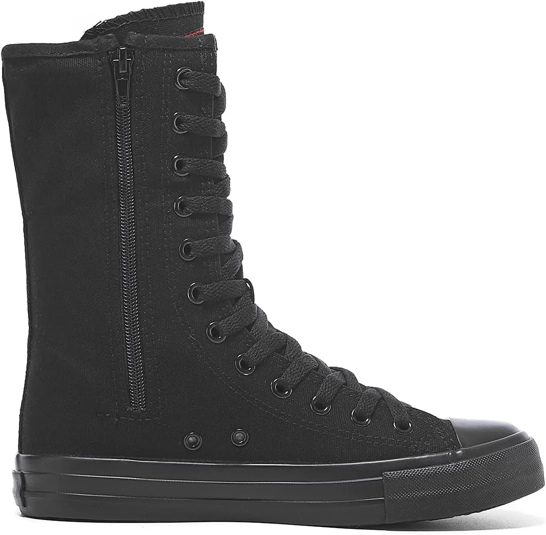 Womens High Top Canvas Sneakers Lace up Fashion Casual Shoes for Girls