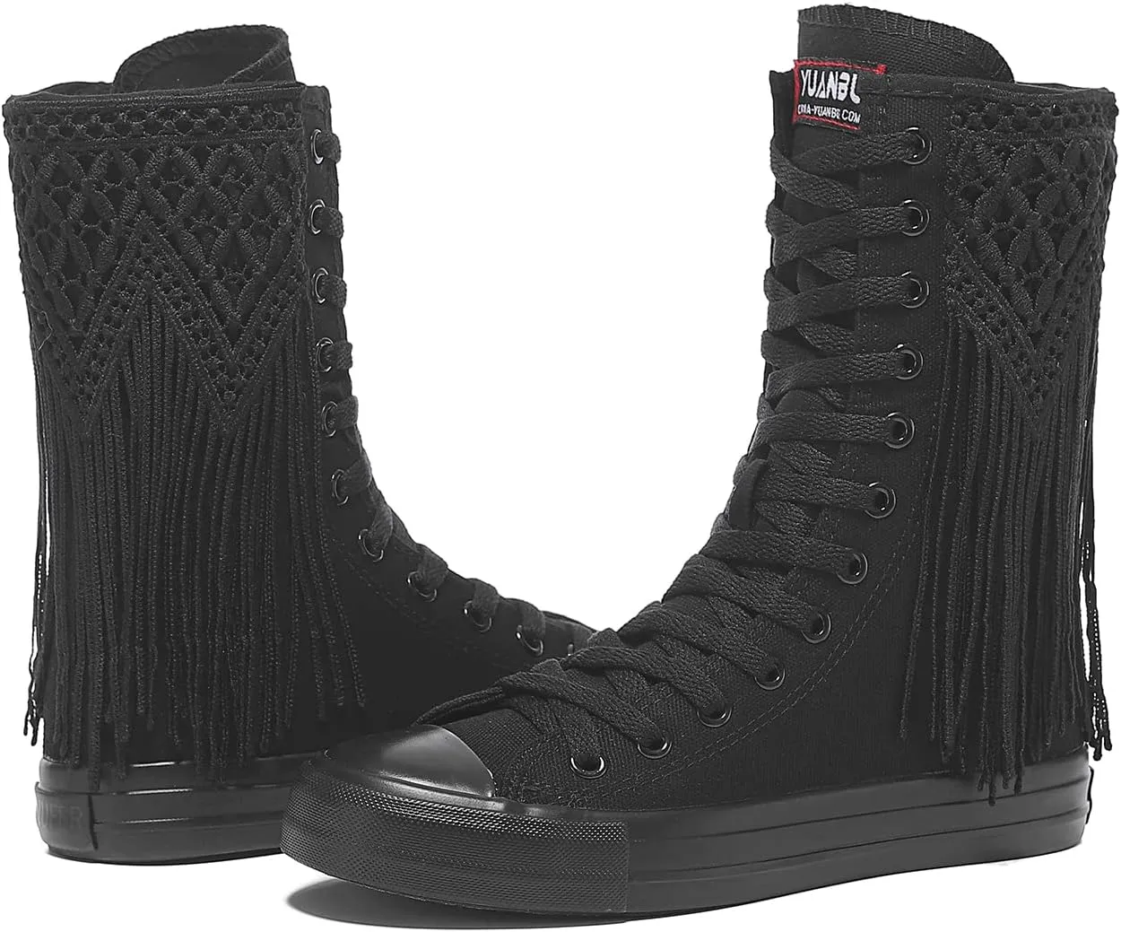 Womens High Top Canvas Sneakers Lace up Fashion Casual Shoes for Girls