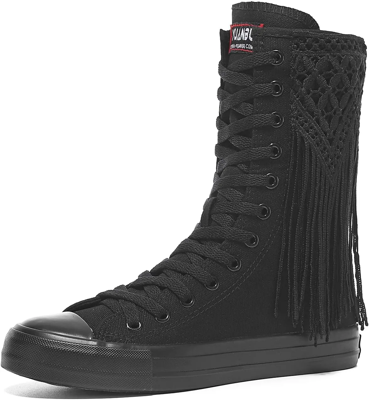 Womens High Top Canvas Sneakers Lace up Fashion Casual Shoes for Girls