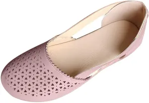 Womens Hollow Ballet Flats Casual Round Toe Low Heels Comfortable Vintage Leather Dress Shoes Walking Shoes Mary Janes