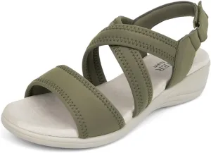 Women's Orthopedic Sandals Low Wedge Comfortable Walking Orthotic Arch Support Casual Sandals with Memory Foam