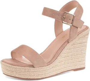 Women's Platform Sandals Wedge Ankle Strap Open Toe Sandals