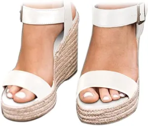 Women's Platform Sandals Wedge Ankle Strap Open Toe Sandals