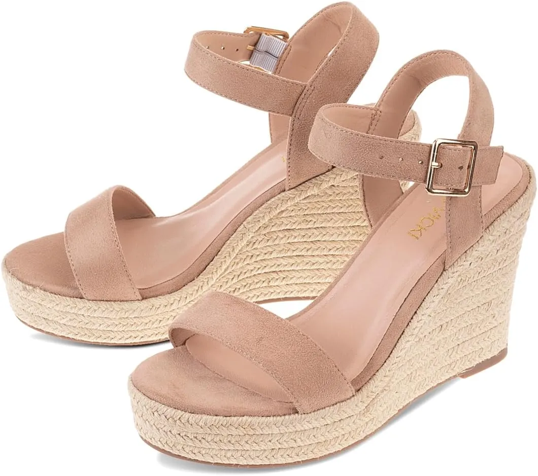 Women's Platform Sandals Wedge Ankle Strap Open Toe Sandals