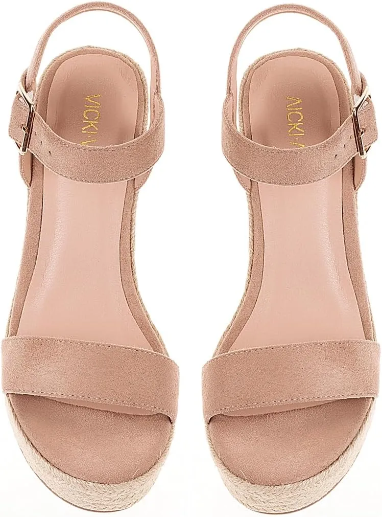 Women's Platform Sandals Wedge Ankle Strap Open Toe Sandals