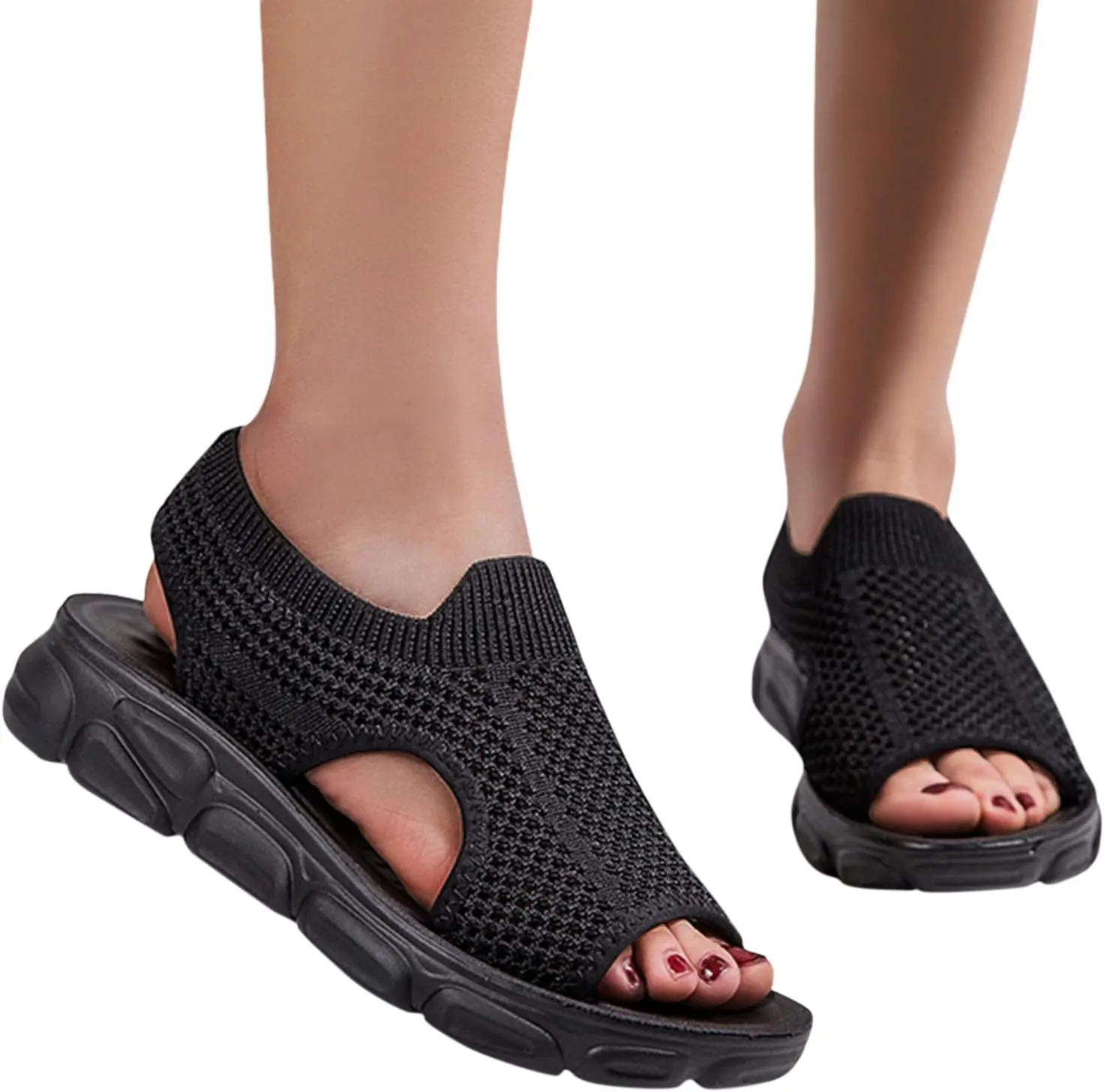 Womens Platform Wedge Sandals Dressy Summer Shoes Comfortable Ankle Strap Open Toe Boho Espadrille Slides for Casual Beach Walking Outdoor Activities Orthopedic Shoes for Women