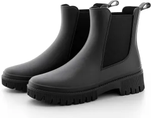 Women's Short Rain Boots Waterproof Chelsea Rain Boots For Ladies