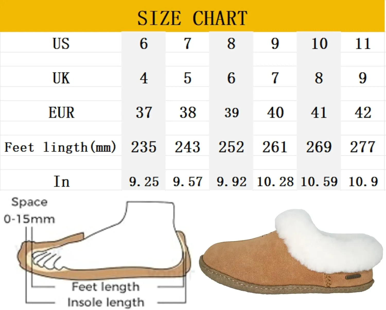 Women's Slippers Cow Suede Upper Sheepskin Collar Rubber Outsole Indoor/Outdoor