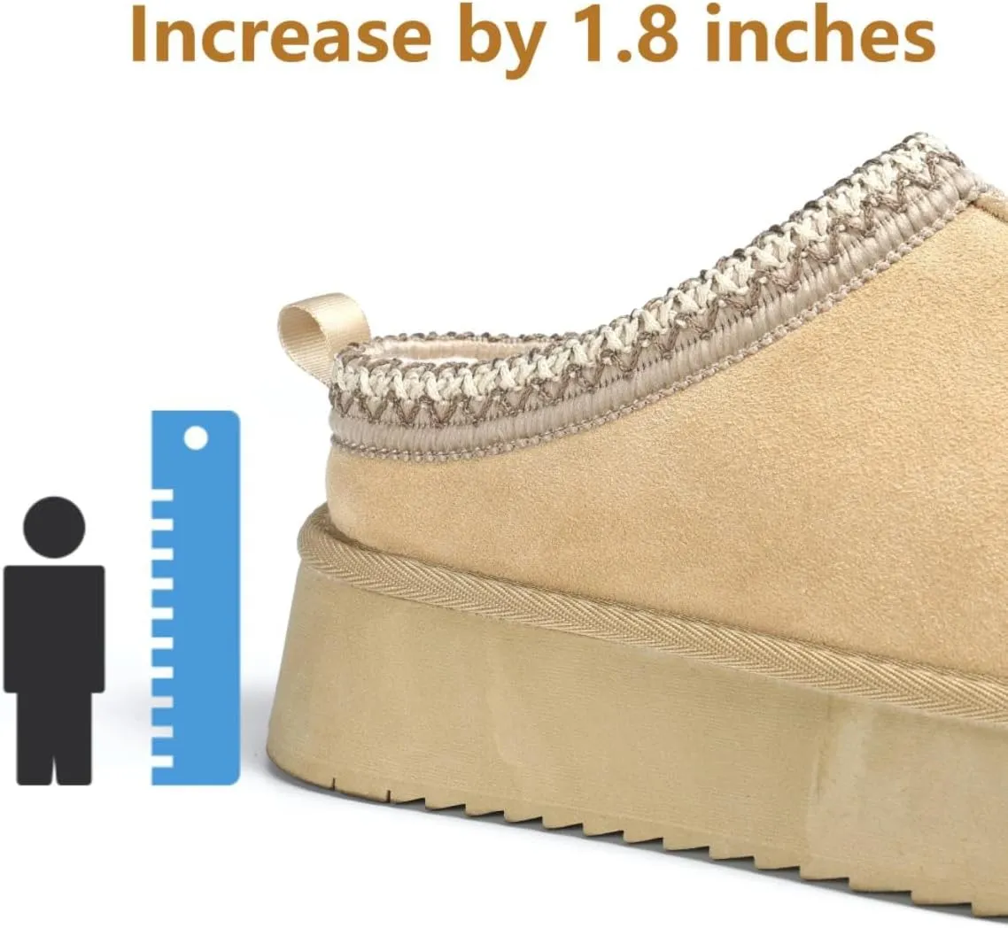 Women's Slippers Platform Mini Boots Short Ankle Boot Fur Fleece Lined Sneakers House slippers Anti-Slip Boot For Outdoor