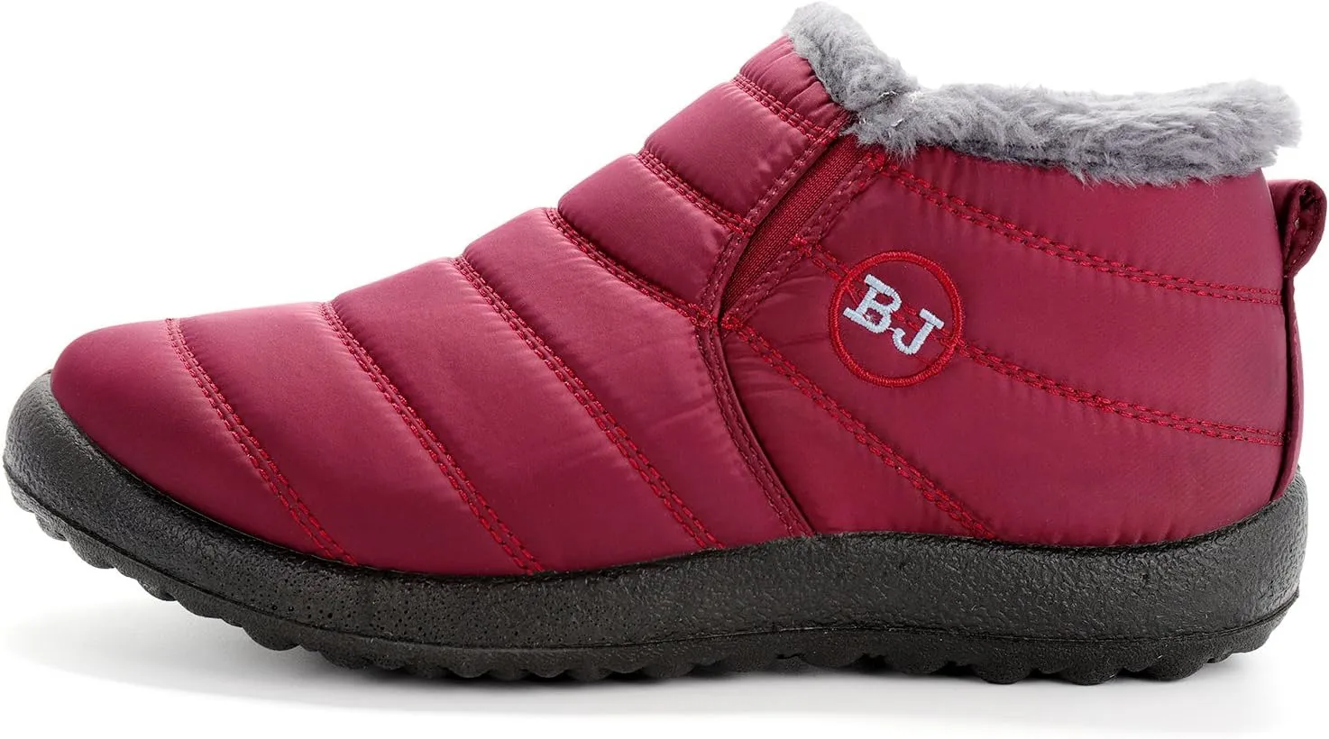 Womens Snow Boots Winter Warm Booties Fur Lined Anti-Slip Ankle Boots Outdoor Slip On Waterproof Booties Comfortable Warm Shoes
