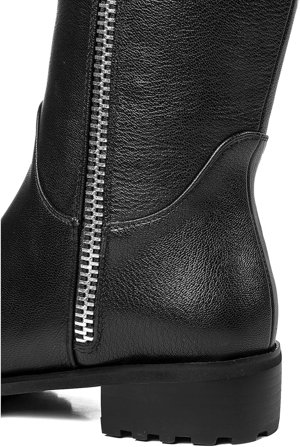 Women's Tall Boots High-Low Shaft Shearling Trim Low Heels Adult