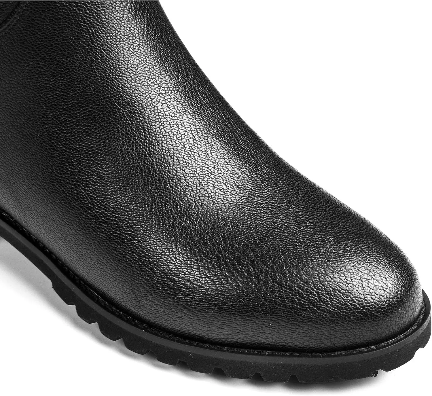 Women's Tall Boots High-Low Shaft Shearling Trim Low Heels Adult