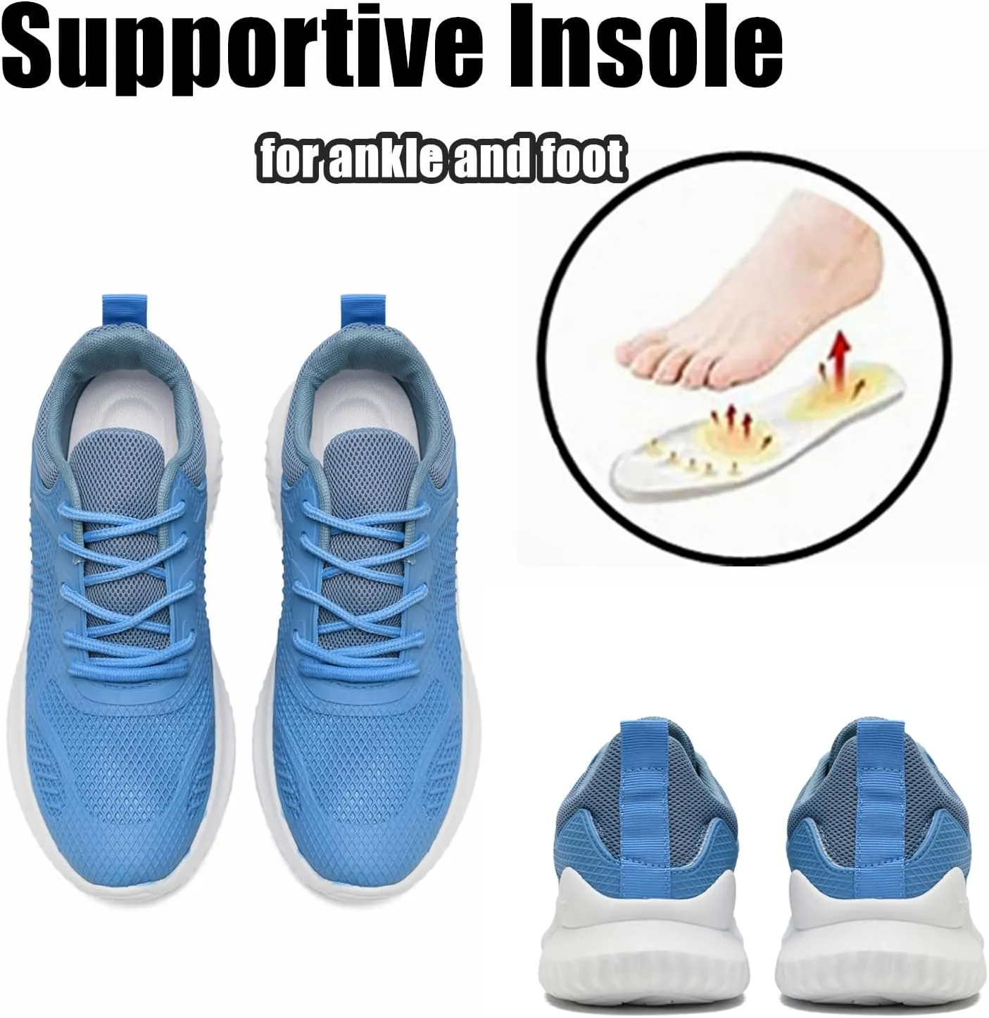 Womens Tennis Running Shoes Unisex Lightweight Breathable Walking Shoes Ultra Soft Flying Knitting Lace Up Fashion Sneakers Non Slip Athletic Trainers Casual Sports Shoes