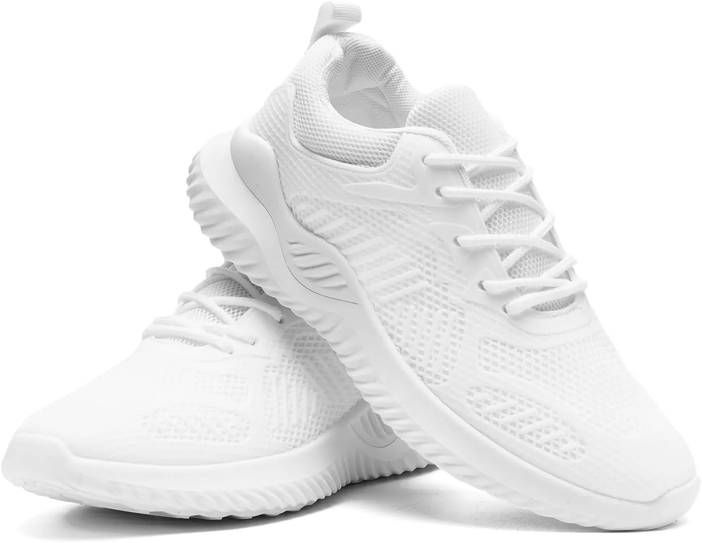 Womens Tennis Running Shoes Unisex Lightweight Breathable Walking Shoes Ultra Soft Flying Knitting Lace Up Fashion Sneakers Non Slip Athletic Trainers Casual Sports Shoes