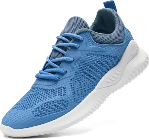 Womens Tennis Running Shoes Unisex Lightweight Breathable Walking Shoes Ultra Soft Flying Knitting Lace Up Fashion Sneakers Non Slip Athletic Trainers Casual Sports Shoes
