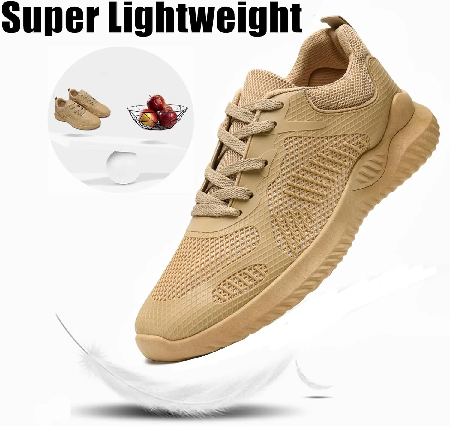 Womens Tennis Running Shoes Unisex Lightweight Breathable Walking Shoes Ultra Soft Flying Knitting Lace Up Fashion Sneakers Non Slip Athletic Trainers Casual Sports Shoes