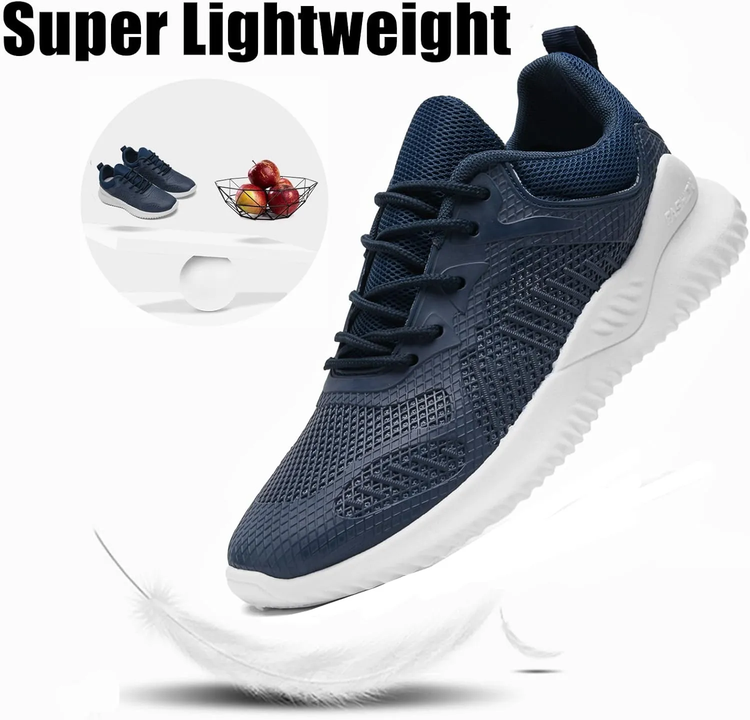 Womens Tennis Running Shoes Unisex Lightweight Breathable Walking Shoes Ultra Soft Flying Knitting Lace Up Fashion Sneakers Non Slip Athletic Trainers Casual Sports Shoes