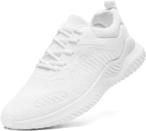 Womens Tennis Running Shoes Unisex Lightweight Breathable Walking Shoes Ultra Soft Flying Knitting Lace Up Fashion Sneakers Non Slip Athletic Trainers Casual Sports Shoes