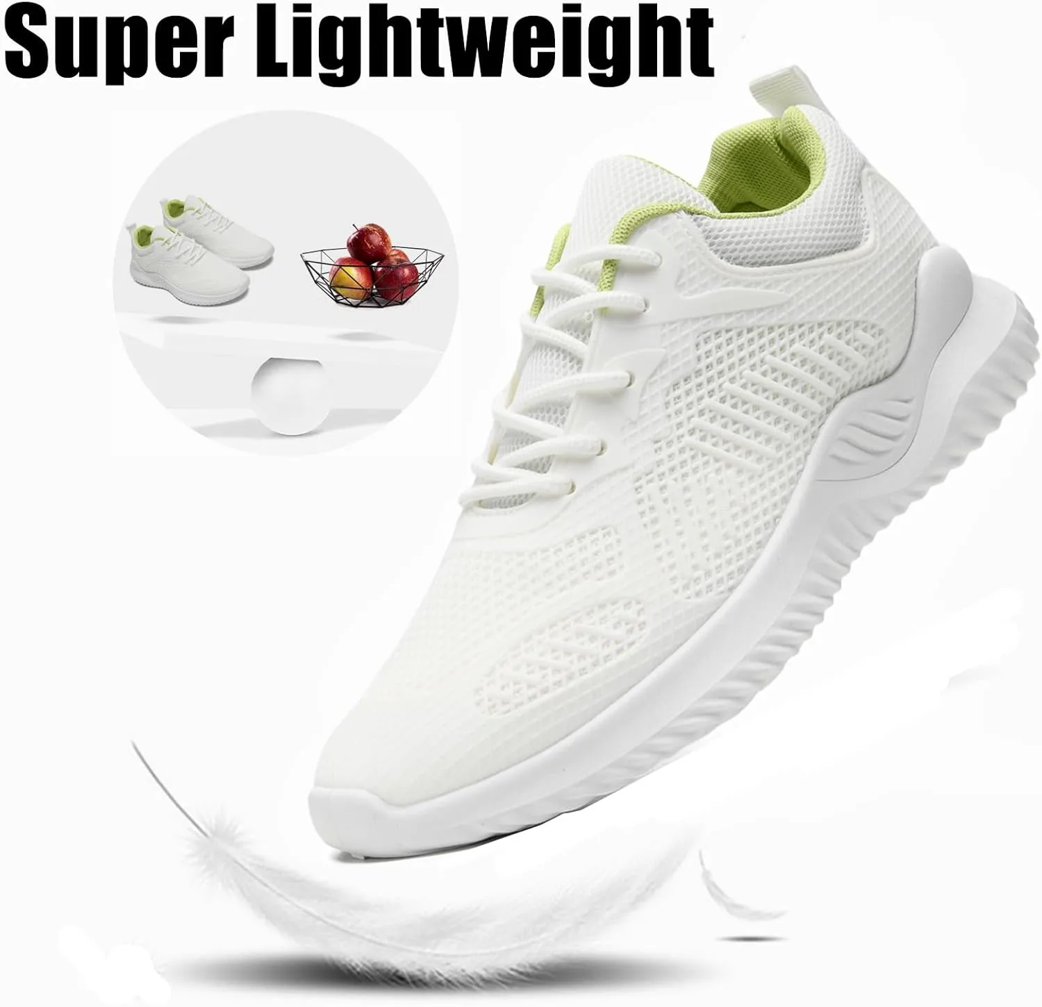 Womens Tennis Running Shoes Unisex Lightweight Breathable Walking Shoes Ultra Soft Flying Knitting Lace Up Fashion Sneakers Non Slip Athletic Trainers Casual Sports Shoes