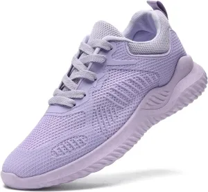 Womens Tennis Running Shoes Unisex Lightweight Breathable Walking Shoes Ultra Soft Flying Knitting Lace Up Fashion Sneakers Non Slip Athletic Trainers Casual Sports Shoes