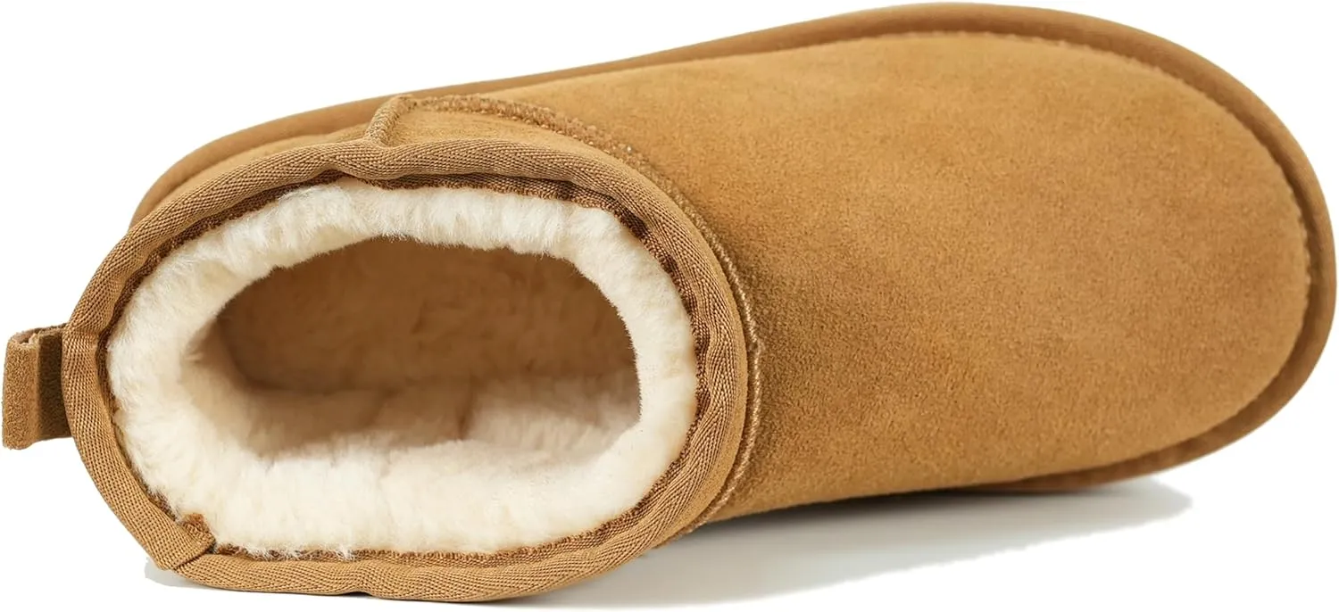 Women's Ultra Mini Platform Fashion Boot Classic Short Ankle Boot Cloud Warm Fur Lined Snow Boots Anti-Slip Winter Boots for Outdoor,Size: 5.5-11 US