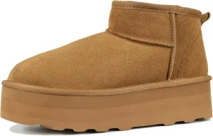 Women's Ultra Mini Platform Fashion Boot Classic Short Ankle Boot Cloud Warm Fur Lined Snow Boots Anti-Slip Winter Boots for Outdoor,Size: 5.5-11 US