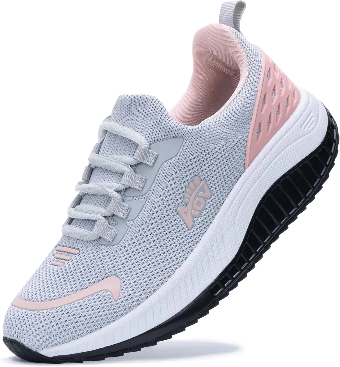 Womens Walking Shoes Arch Support Slip on Wide Platform Sneakers Comfortable Running Shoes for Gym Daily Leisure