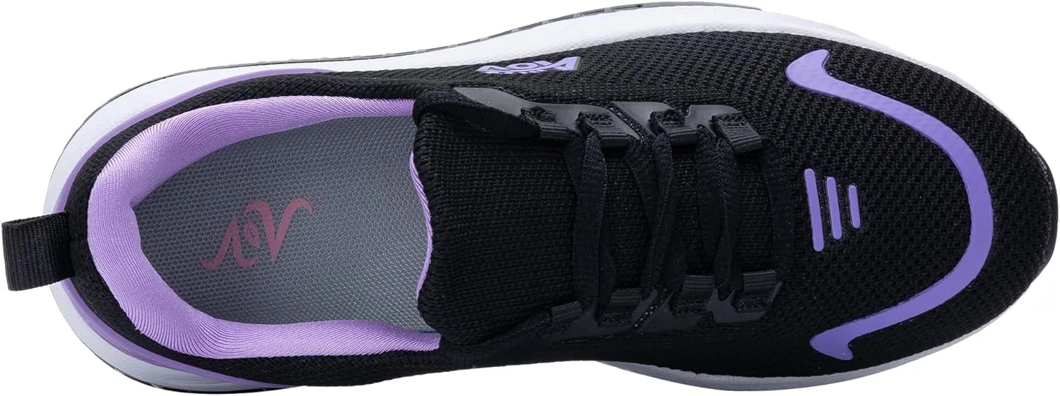 Womens Walking Shoes Arch Support Slip on Wide Platform Sneakers Comfortable Running Shoes for Gym Daily Leisure