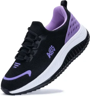 Womens Walking Shoes Arch Support Slip on Wide Platform Sneakers Comfortable Running Shoes for Gym Daily Leisure