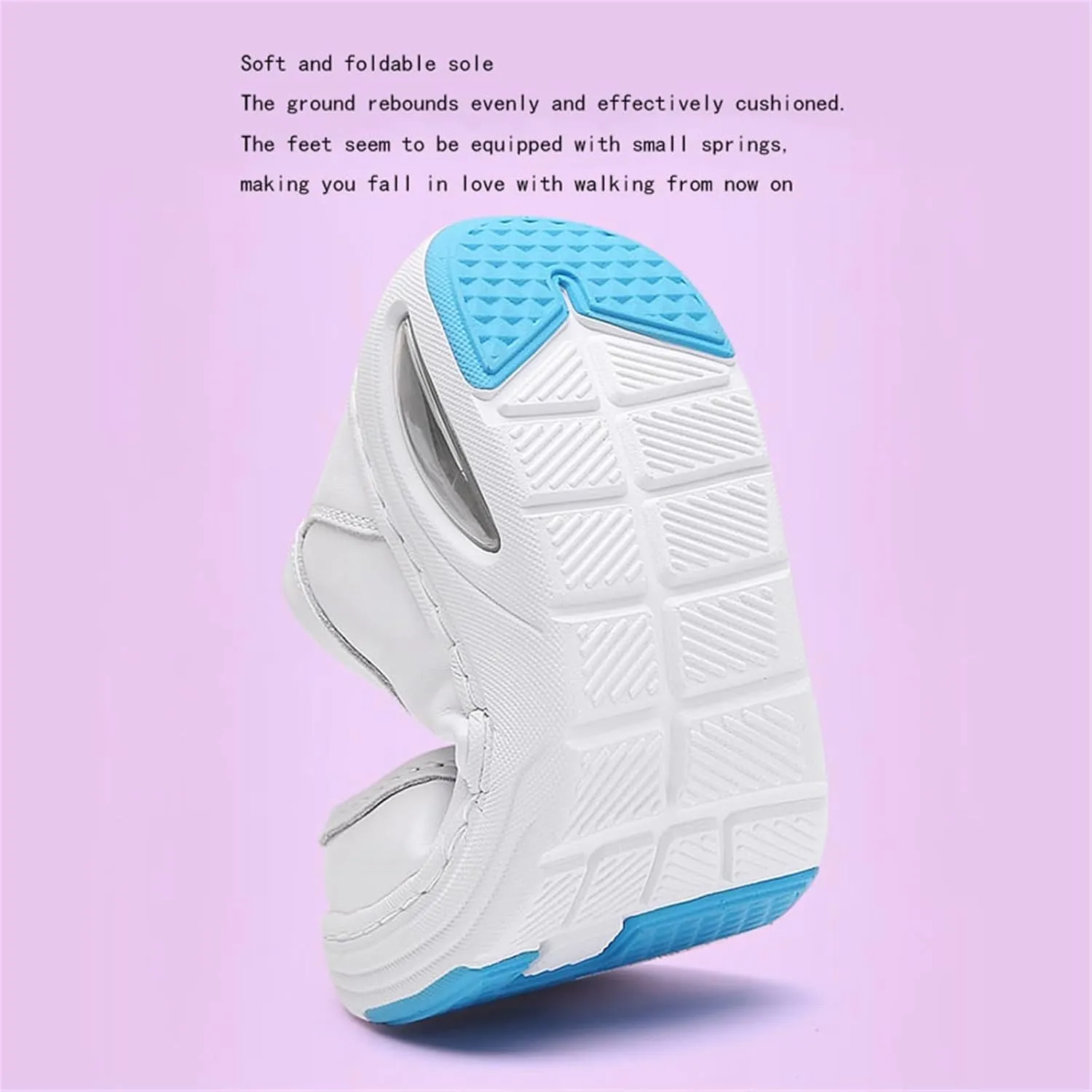Womens White PU Leather Breathable Slip-On Nursing Work Shoes, Comfortable Non Tiring Feet Soft Bottom Moccasins Shoes, for Hospital Nurse, Doctors, Restaurant Work