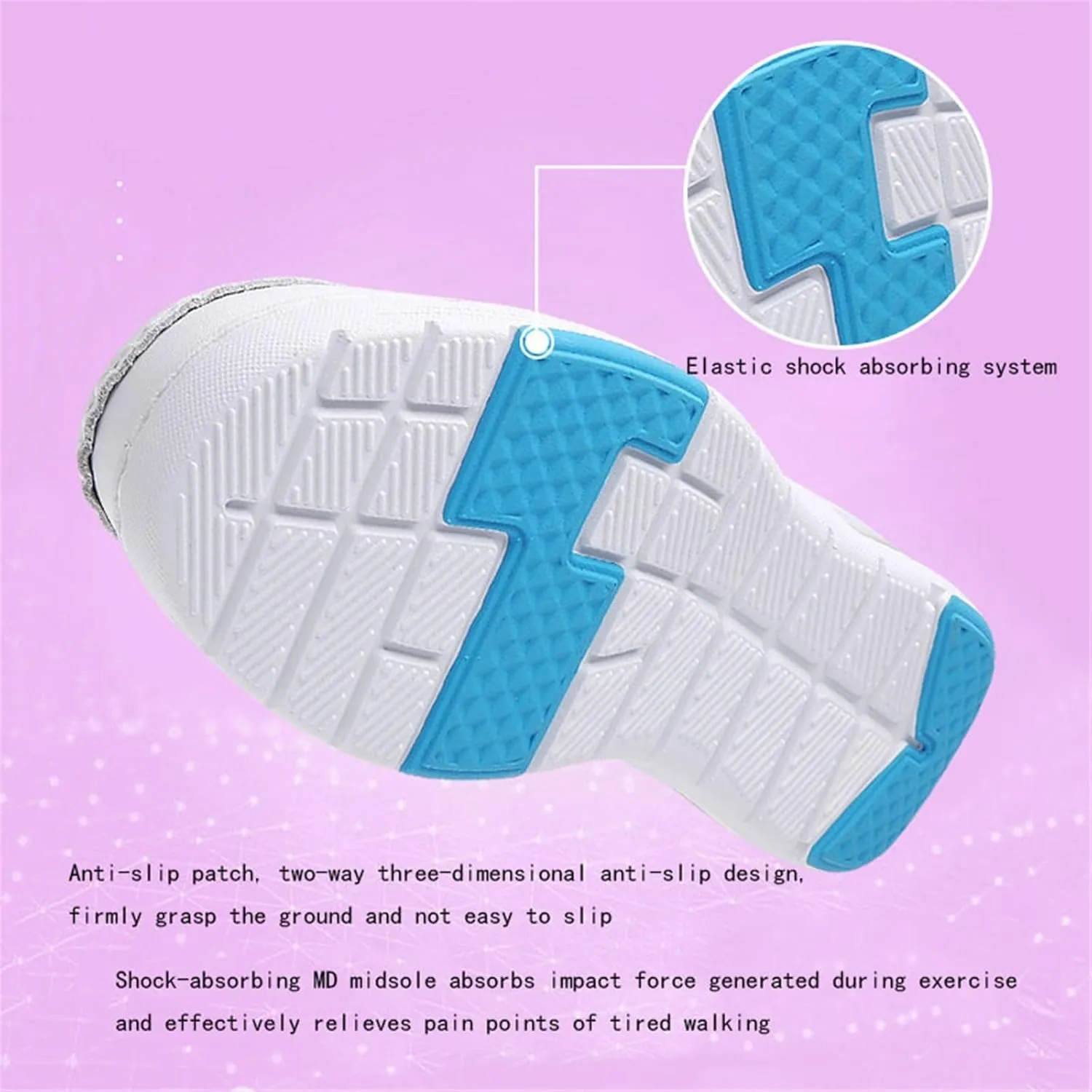 Womens White PU Leather Breathable Slip-On Nursing Work Shoes, Comfortable Non Tiring Feet Soft Bottom Moccasins Shoes, for Hospital Nurse, Doctors, Restaurant Work