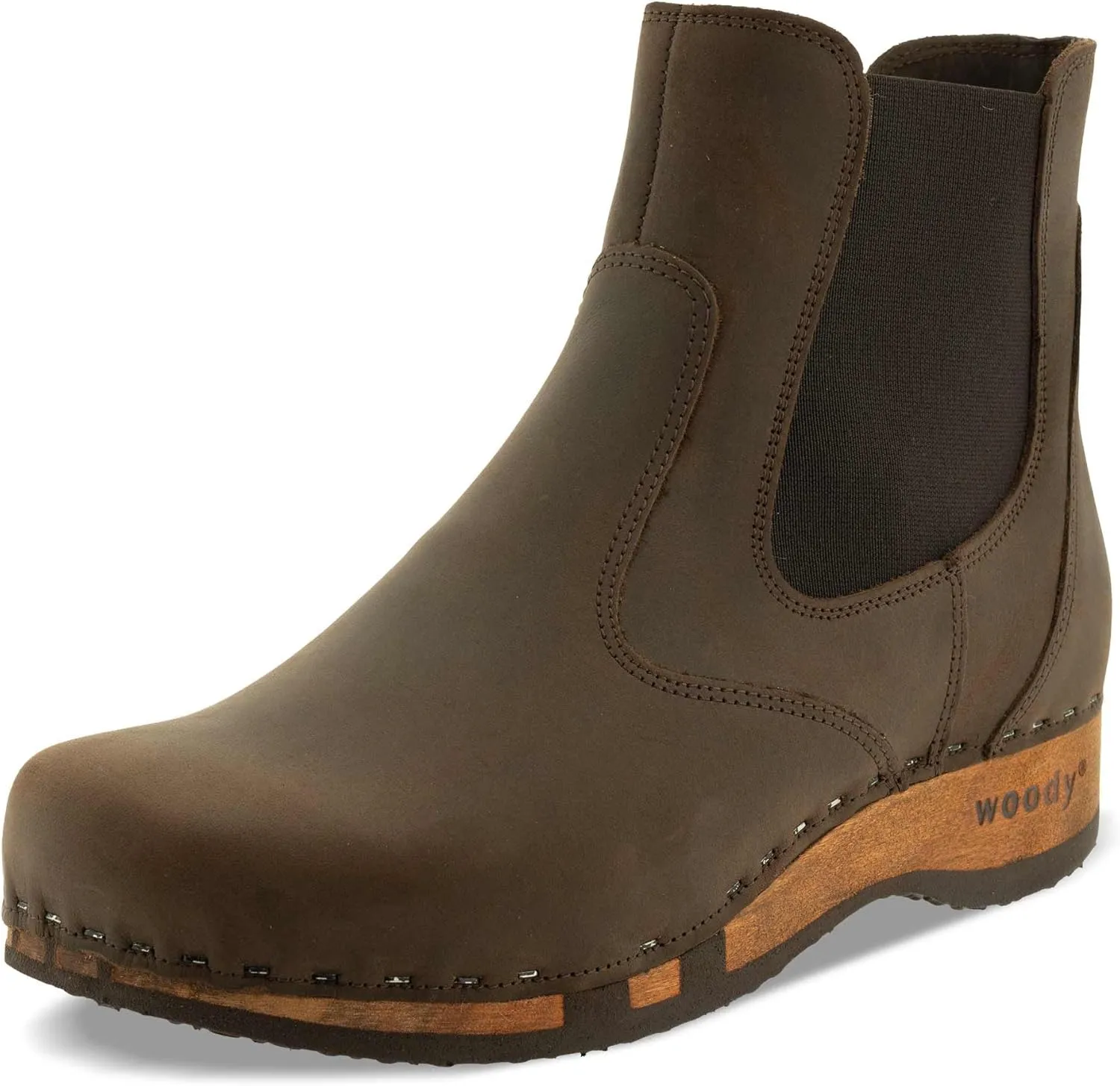 woody Women's Jutta Clog Ankle Boots, Coffee, 8 Women