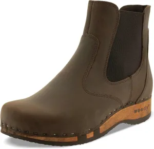 woody Women's Jutta Clog Ankle Boots, Coffee, 8 Women