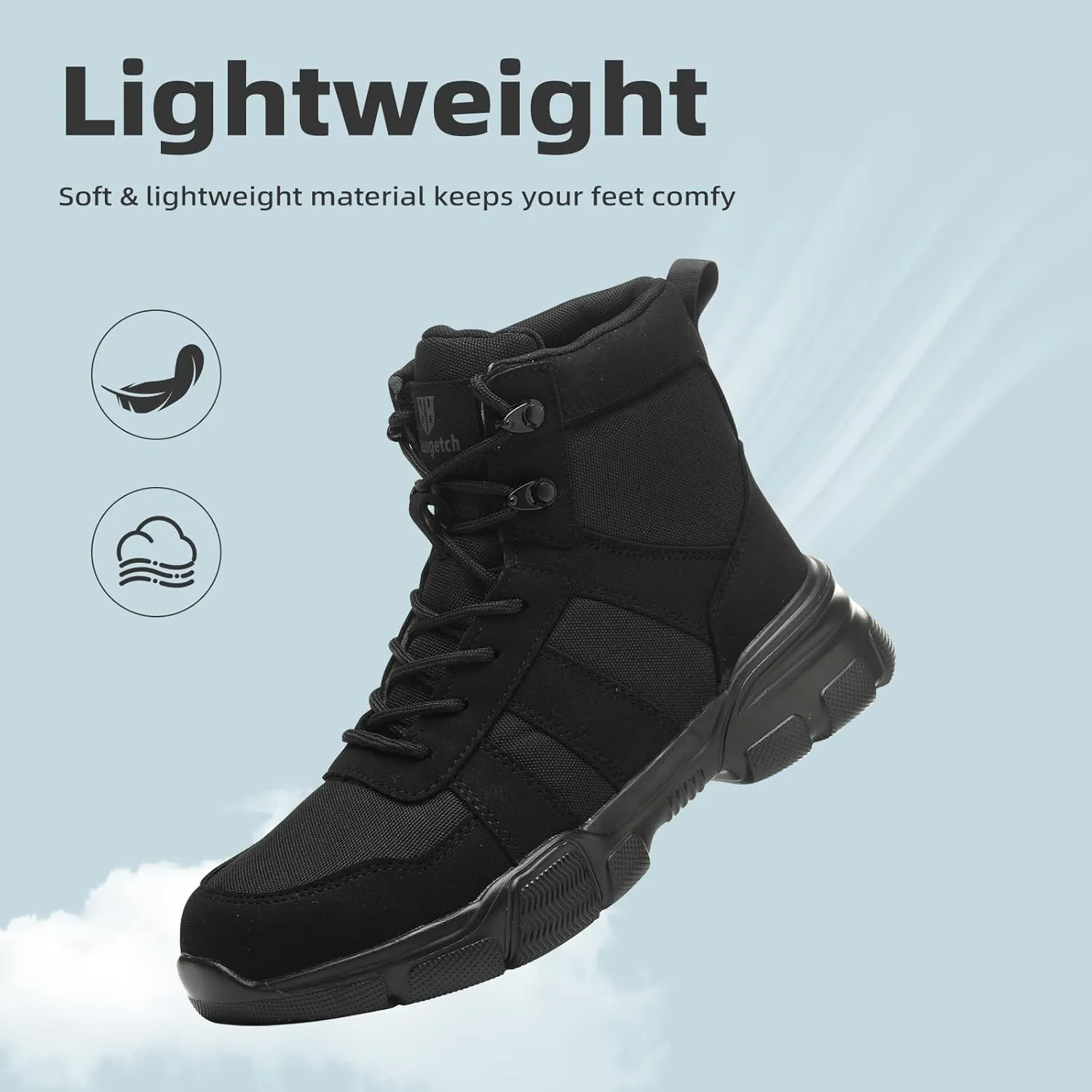Work Boots Men Women Lightweight Comfortable Steel Toe Boots Non-Slip Safety Boots