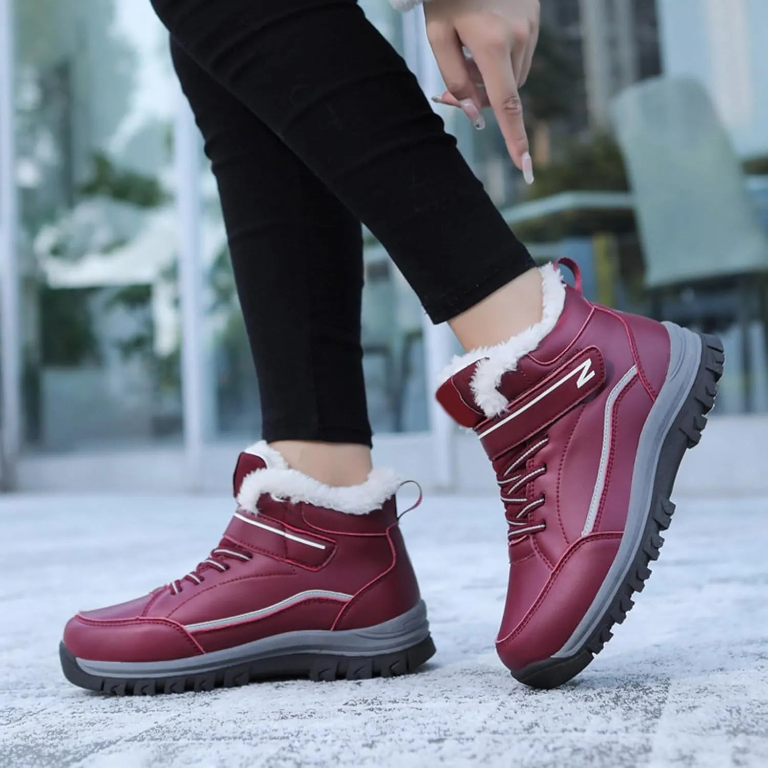 Yanzhenglip 2025 Winter Orthopedic Boots for Women Men,Warming Anti-Slip Sneakers,Cushioning Mountaineering Orthopedic Shoes