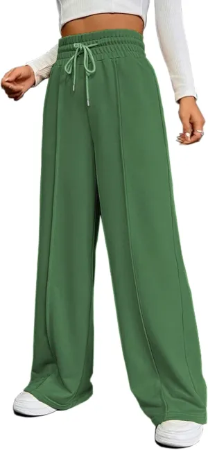 YOCUR Womens High Waisted Drawstring Sweatpants Wide Leg Casual Loose Joggers Yoga Athletic Pants