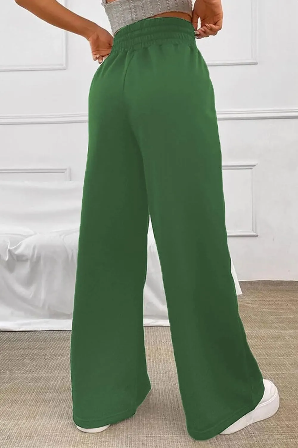 YOCUR Womens High Waisted Drawstring Sweatpants Wide Leg Casual Loose Joggers Yoga Athletic Pants