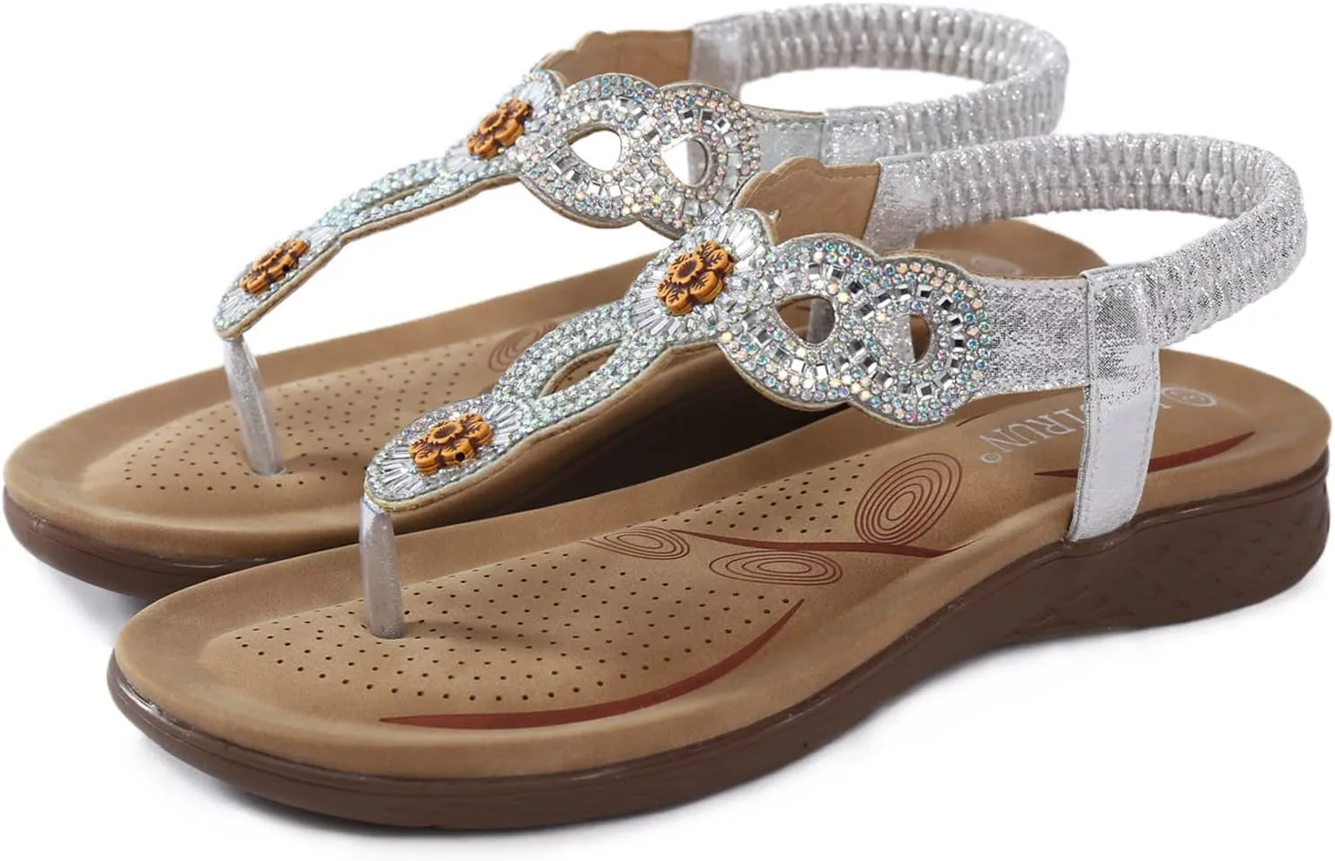 Yoga Mat Comfortable Flat Sandal for Women Comfortable Dressy Orthopedic Shoes Breathable Open Toe Sandals