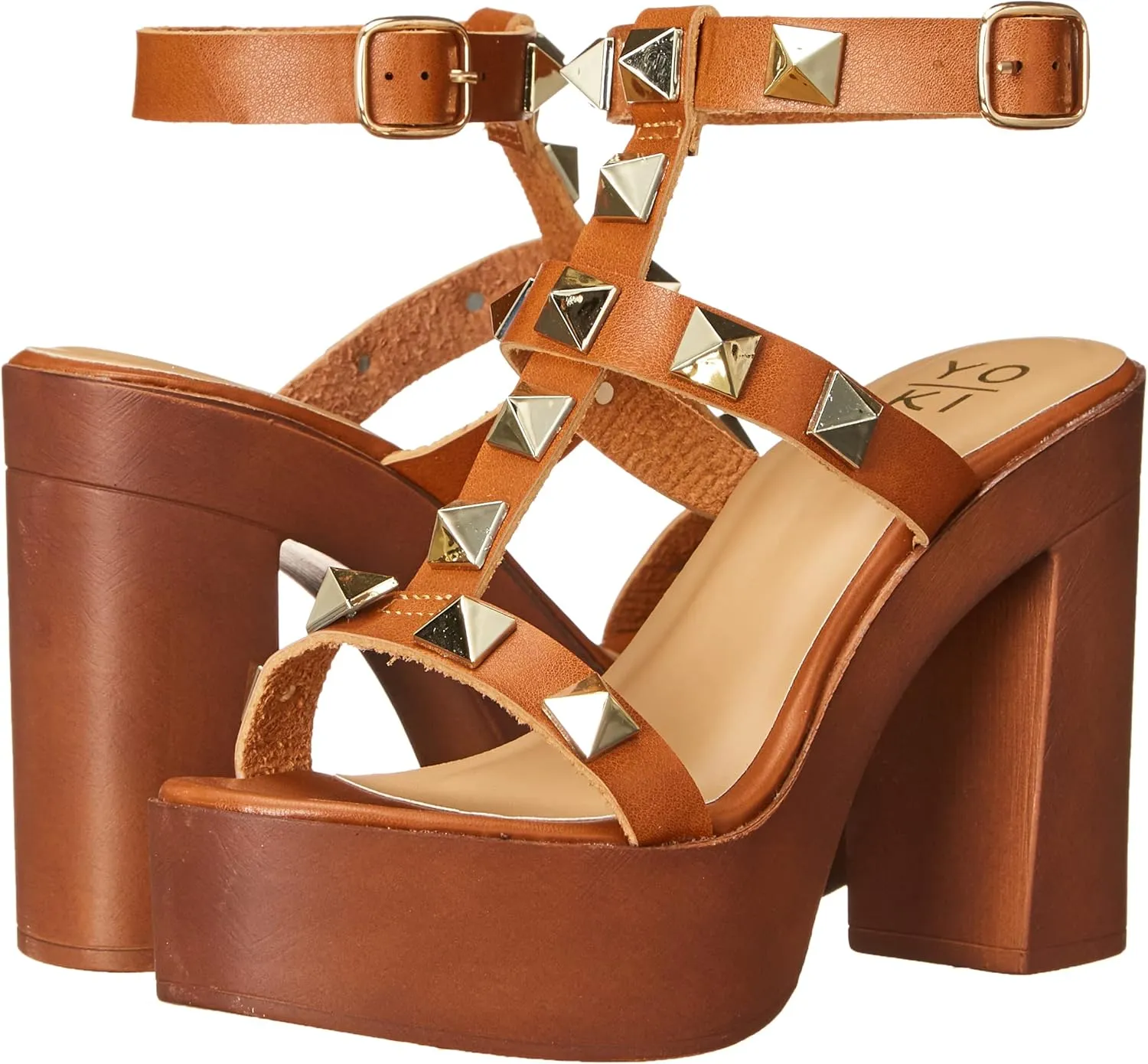 YOKI Women's Open Toe Heel Pump
