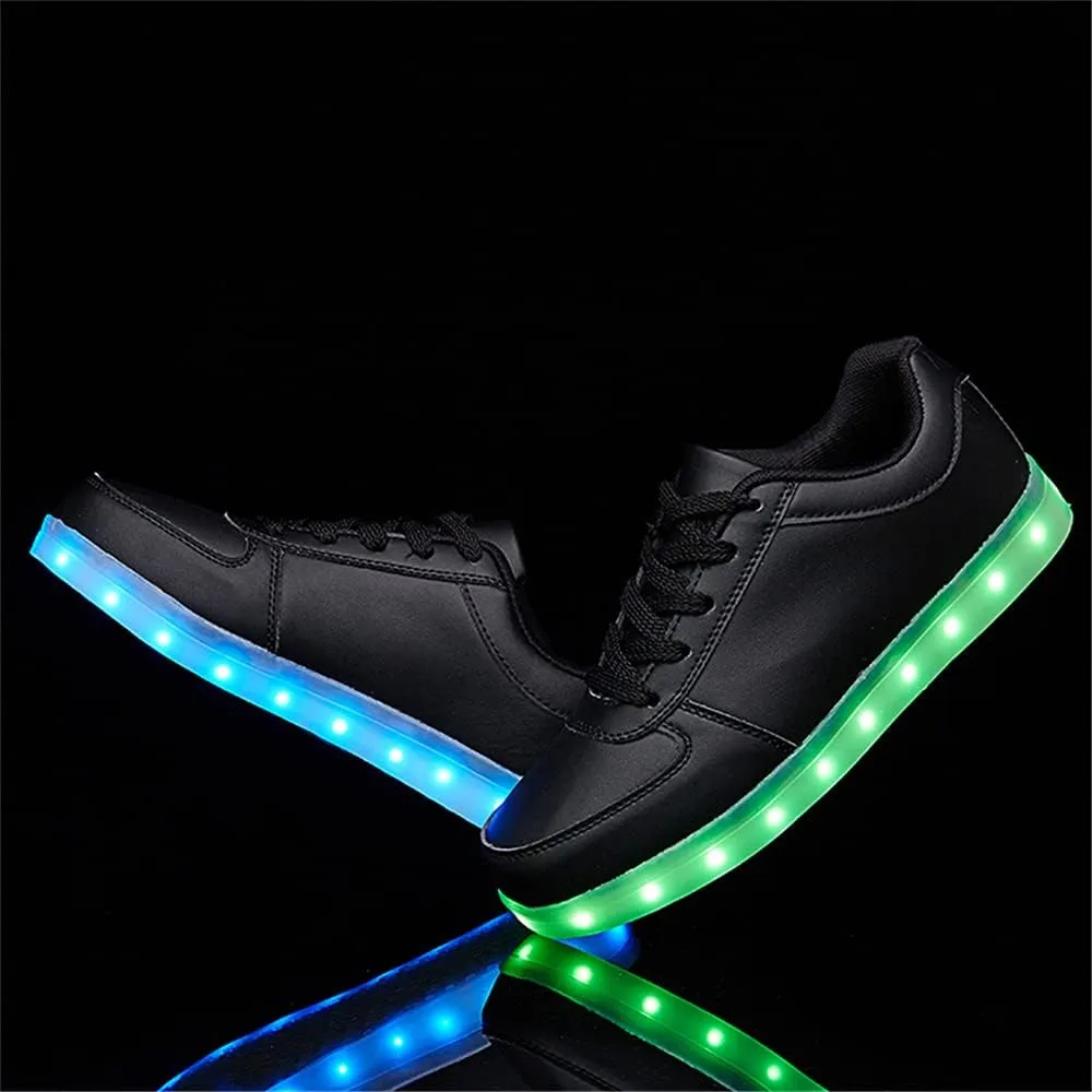 YuanRoad Unisex LED Light Up Shoes with USB Charging Glowing Luminous LED Sneakers
