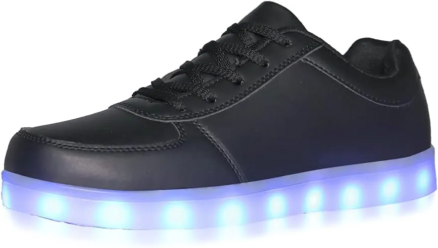 YuanRoad Unisex LED Light Up Shoes with USB Charging Glowing Luminous LED Sneakers