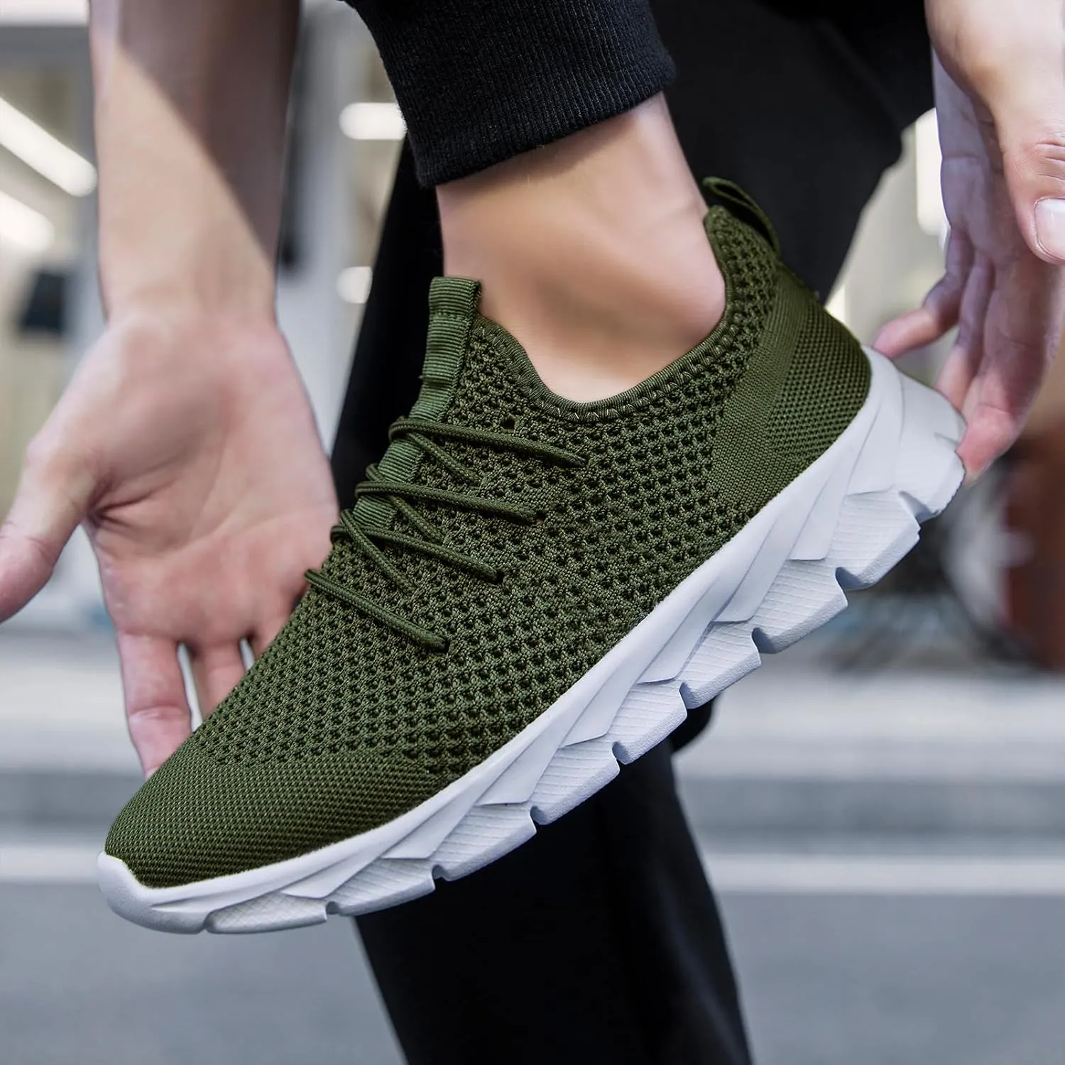 ZGPWZWL Mens Running Shoes Fashion Sneakers Tennis Walking Casual Athletic Lightweight Breathable Workout Gym Comfortable Shoes