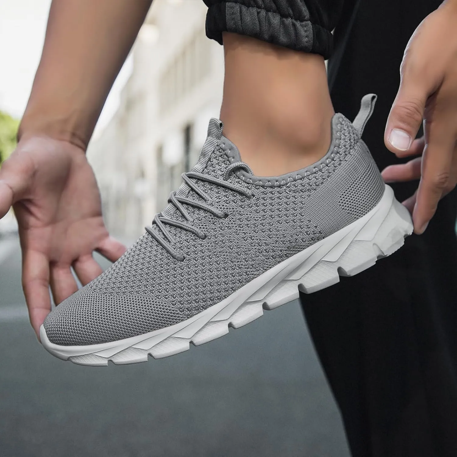 ZGPWZWL Mens Running Shoes Fashion Sneakers Tennis Walking Casual Athletic Lightweight Breathable Workout Gym Comfortable Shoes