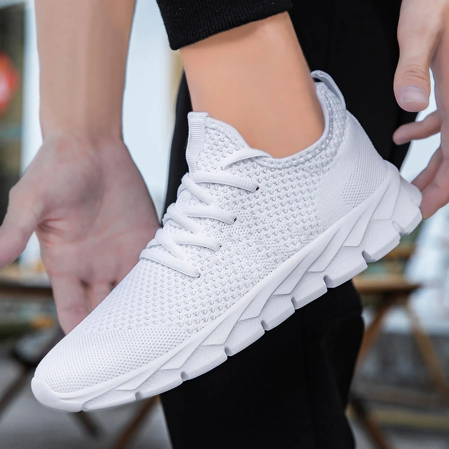 ZGPWZWL Mens Running Shoes Fashion Sneakers Tennis Walking Casual Athletic Lightweight Breathable Workout Gym Comfortable Shoes