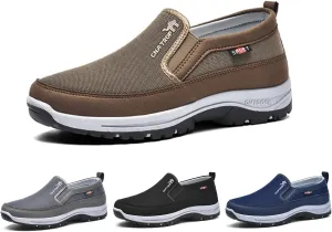 Ztigerz Men's Breathable Mesh Canvas Orthopedic Travel Plimsolls Slip-On Loafers,Comfort Non Slip Outdoor Flats Sneakers Walking Hiking Driving Casual Boat Shoes